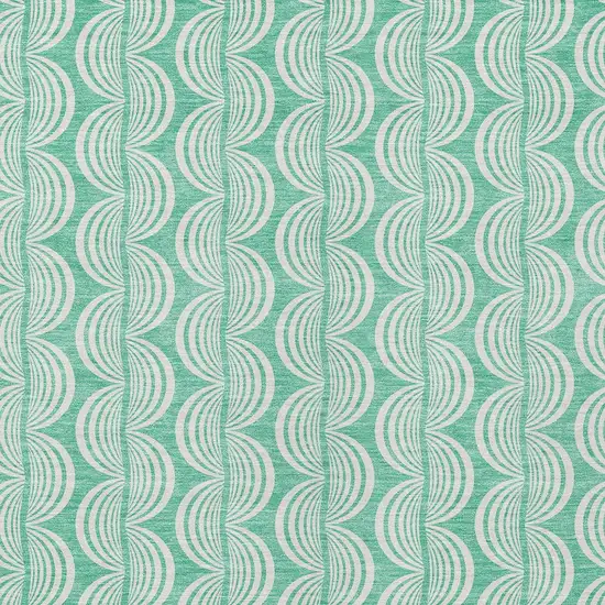 Blue And Ivory Ogee Washable Indoor Outdoor Area Rug Photo 5