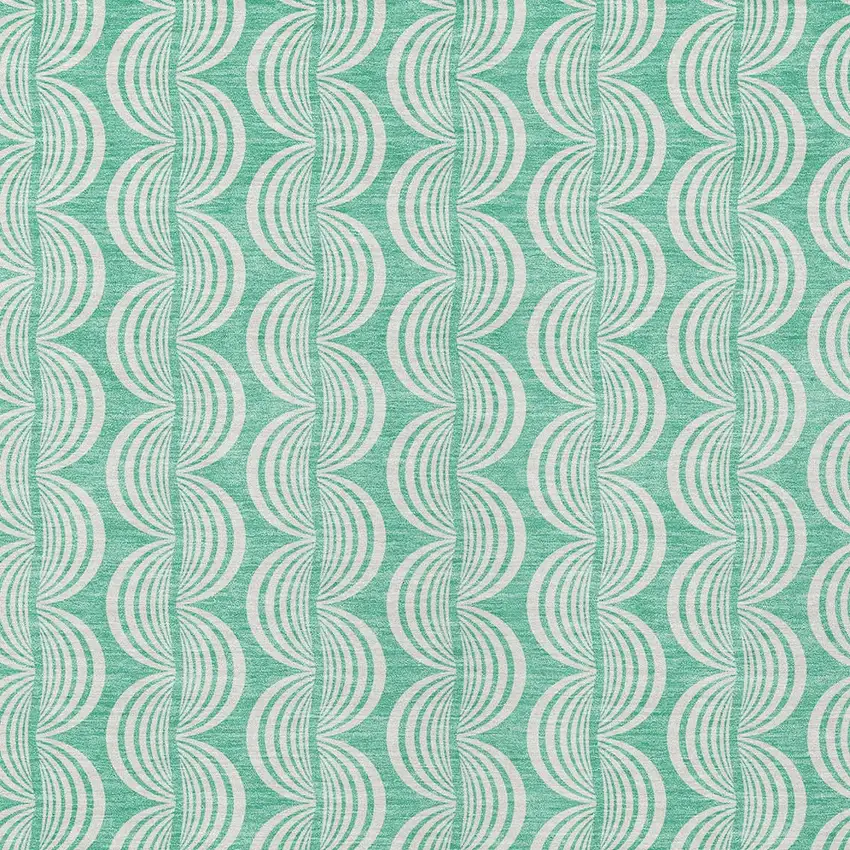 Blue And Ivory Ogee Washable Indoor Outdoor Area Rug Photo 5