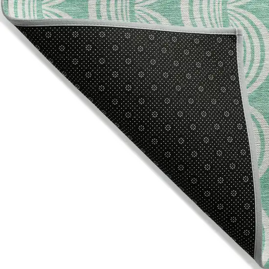Blue And Ivory Ogee Washable Indoor Outdoor Area Rug Photo 4