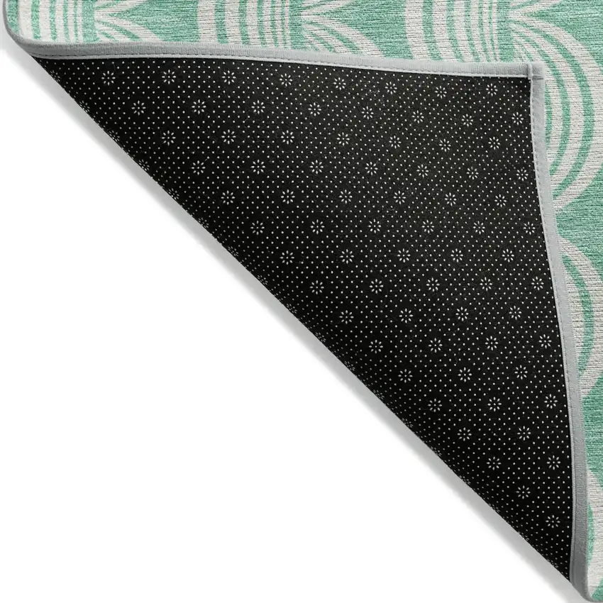 Blue And Ivory Ogee Washable Indoor Outdoor Area Rug Photo 4