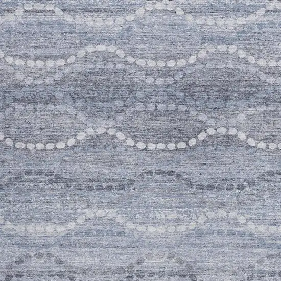 Blue And Ivory Ogee Washable Indoor Outdoor Area Rug Photo 3