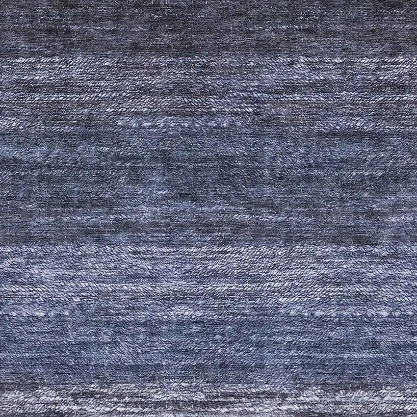 Blue And Ivory Ombre Washable Area Rug With UV Protection Photo 3