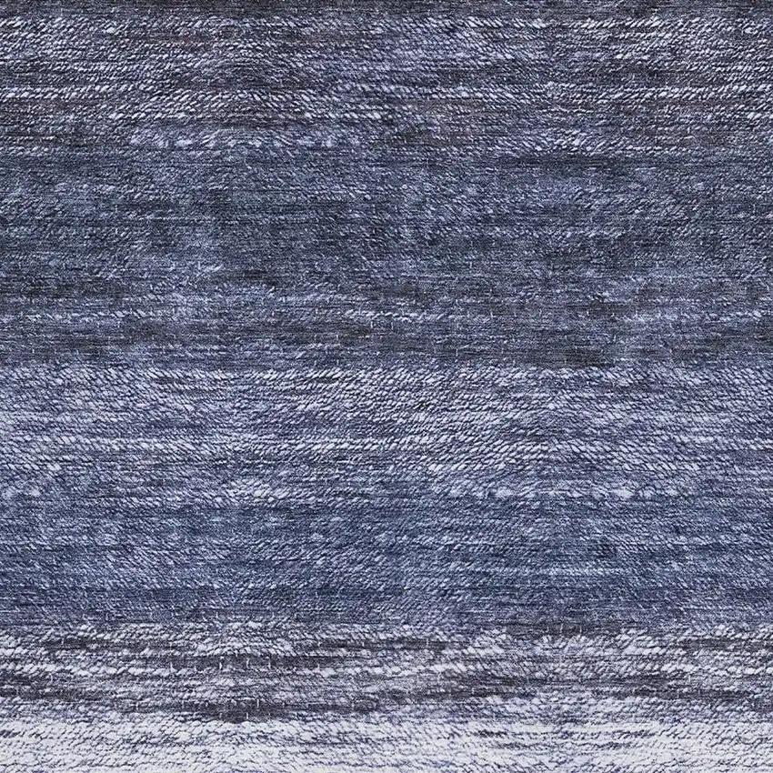 Blue And Ivory Ombre Washable Area Rug With UV Protection Photo 3