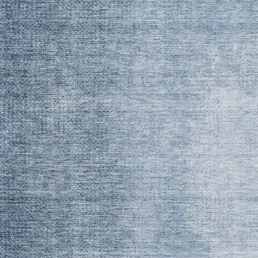 Blue And Ivory Ombre Washable Area Rug With UV Protection Photo 3