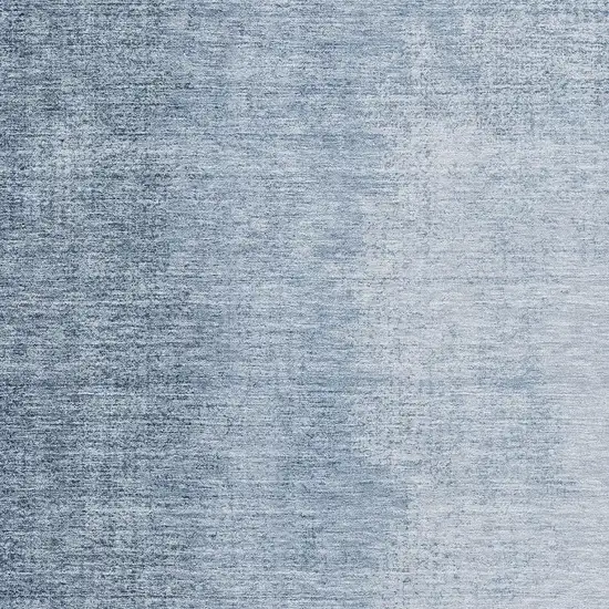 Blue And Ivory Ombre Washable Area Rug With UV Protection Photo 3