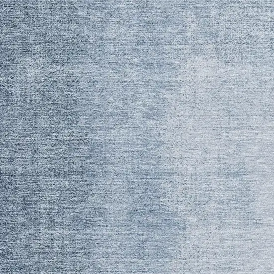 Blue And Ivory Ombre Washable Area Rug With UV Protection Photo 3