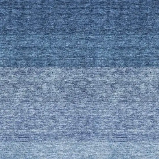 Blue And Ivory Ombre Washable Area Rug With UV Protection Photo 2