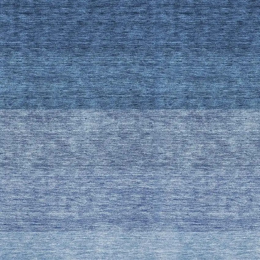 Blue And Ivory Ombre Washable Area Rug With UV Protection Photo 2