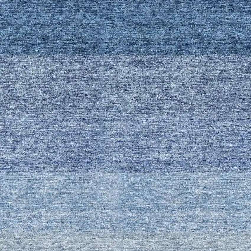 Blue And Ivory Ombre Washable Area Rug With UV Protection Photo 2