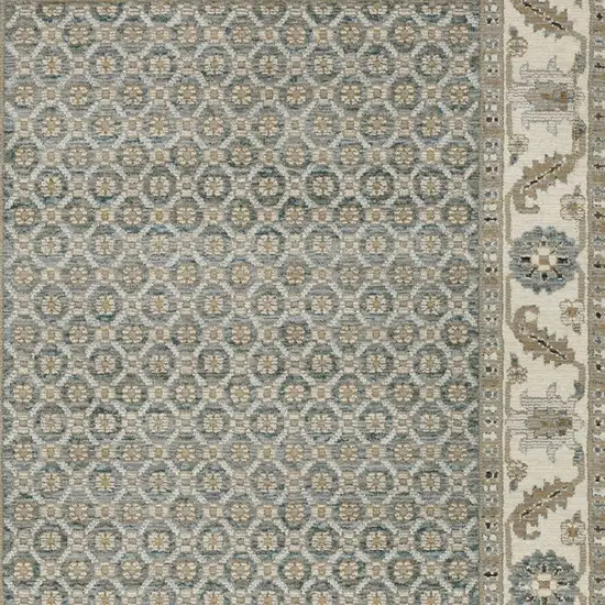 Blue And Ivory Oriental Area Rug Photo 9