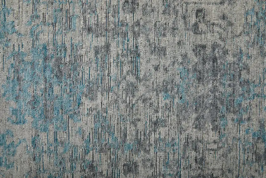 Blue And Ivory Oriental Hand Woven Area Rug Photo 8