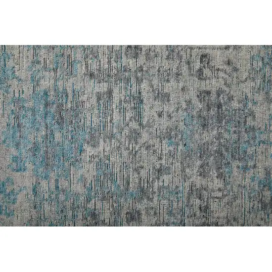 Blue And Ivory Oriental Hand Woven Area Rug Photo 8