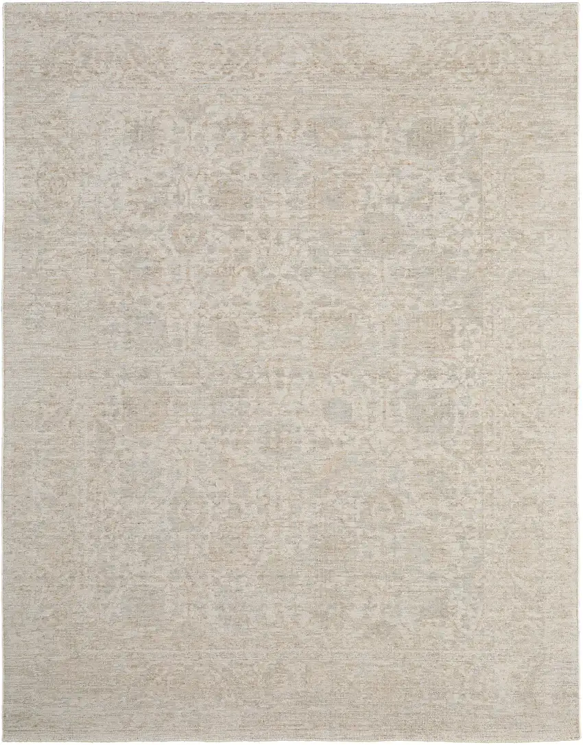 Blue And Ivory Oriental Hand Woven Area Rug Photo 2