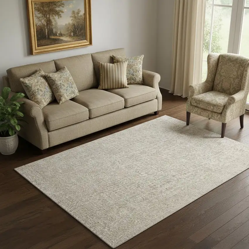 Blue And Ivory Oriental Hand Woven Area Rug Photo 1