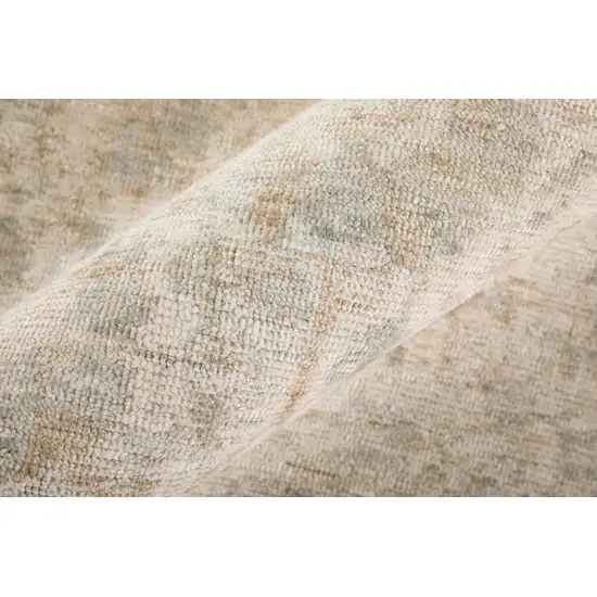 Blue And Ivory Oriental Hand Woven Area Rug Photo 8
