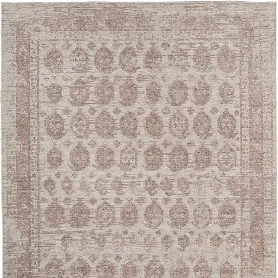 Blue And Ivory Oriental Hand Woven Area Rug Photo 4