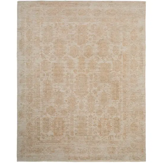 Blue And Ivory Oriental Hand Woven Area Rug Photo 2