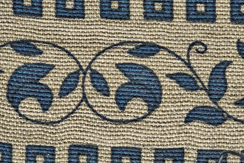 Blue And Ivory Oriental Hand Woven Area Rug Photo 4