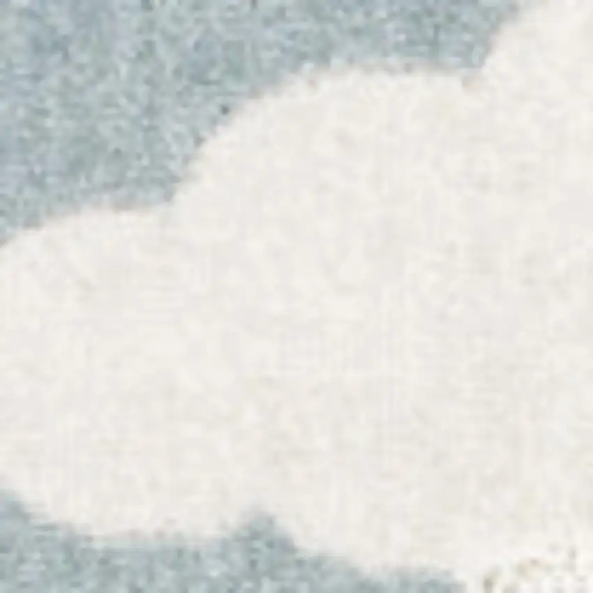 Blue And Ivory Polka Dot Indoor Outdoor Area Rug Photo 2