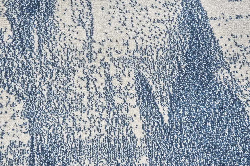 Blue And Ivory Stain Resistant Area Rug Photo 5