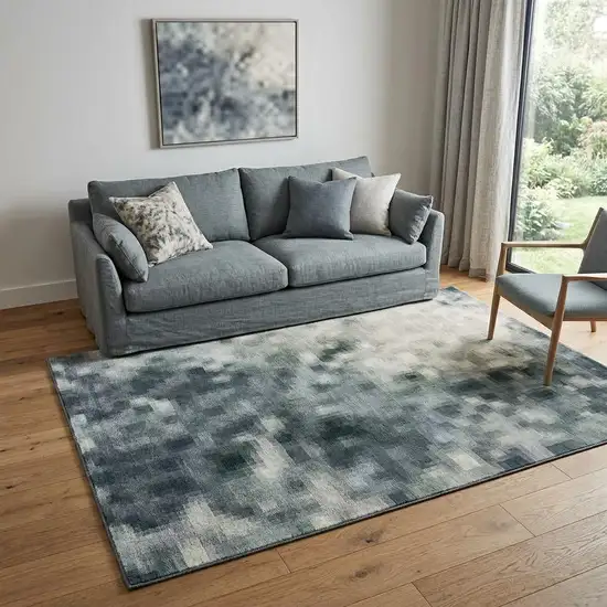 Blue And Ivory Starfish Area Rug Photo 1