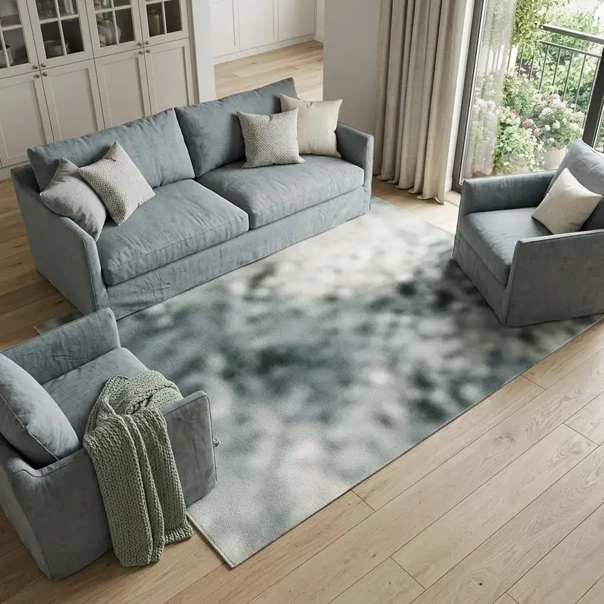 Blue And Ivory Starfish Area Rug Photo 1