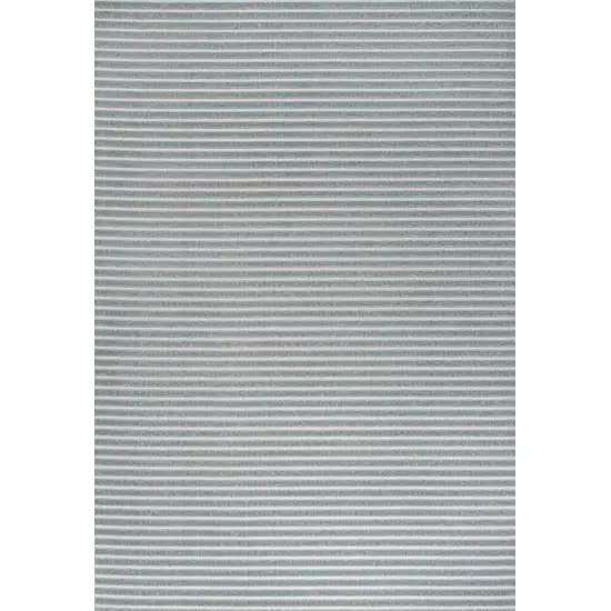 Blue And Ivory Striped Indoor Outdoor Area Rug Photo 1