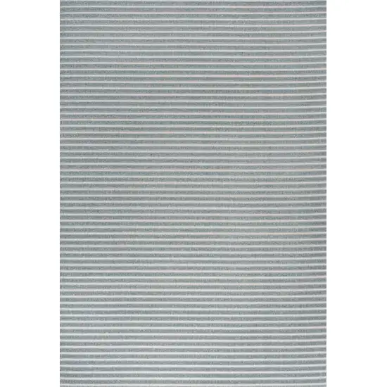 Blue And Ivory Striped Indoor Outdoor Area Rug Photo 3