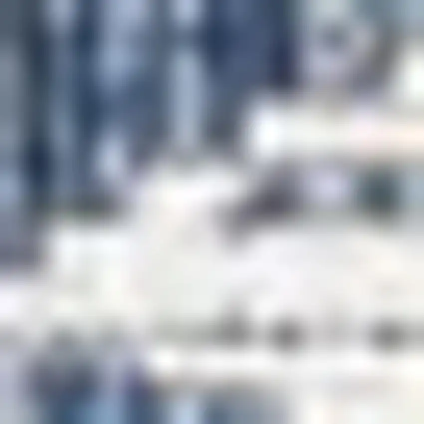 Blue And Ivory Striped Indoor Outdoor Area Rug Photo 3