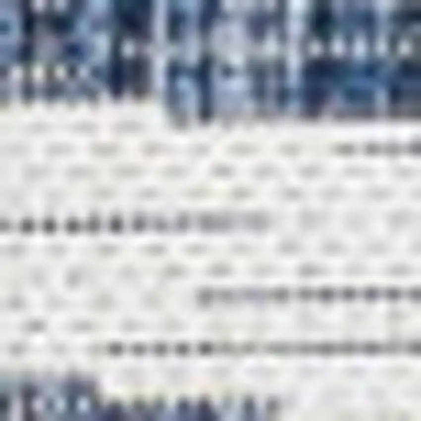 Blue And Ivory Striped Indoor Outdoor Area Rug Photo 3