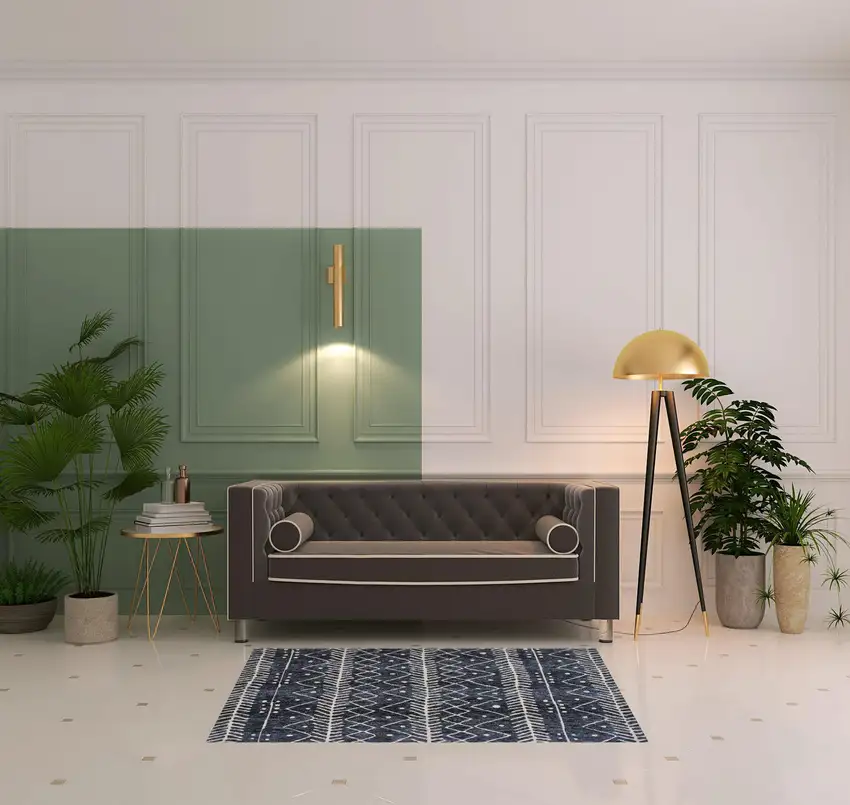 Blue And Ivory Striped Stain Resistant Area Rug Photo 3