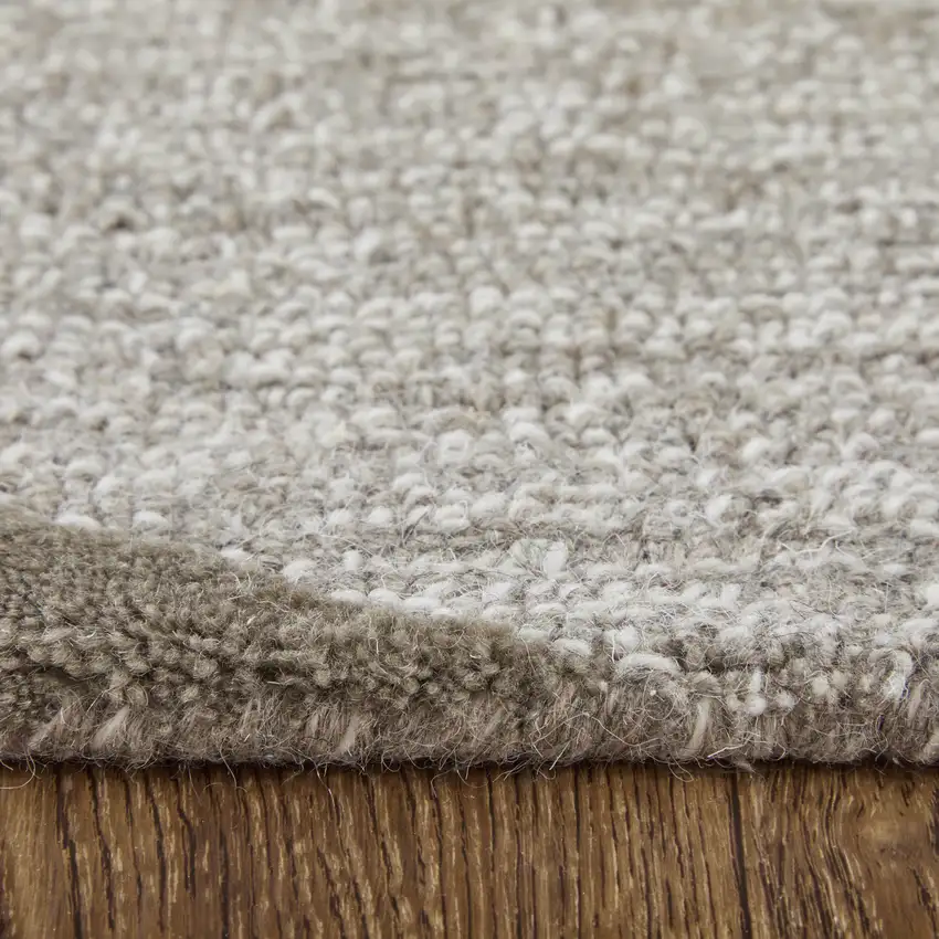 Blue And Ivory Wool Abstract Hand Tufted Area Rug Photo 2