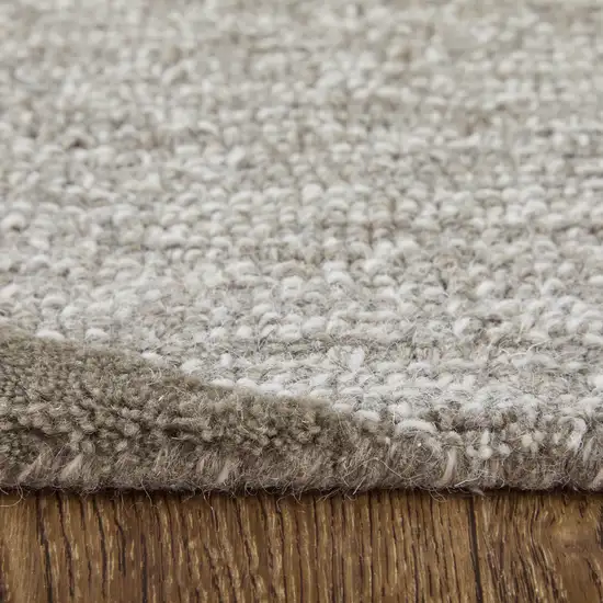 Blue And Ivory Wool Abstract Hand Tufted Area Rug Photo 2