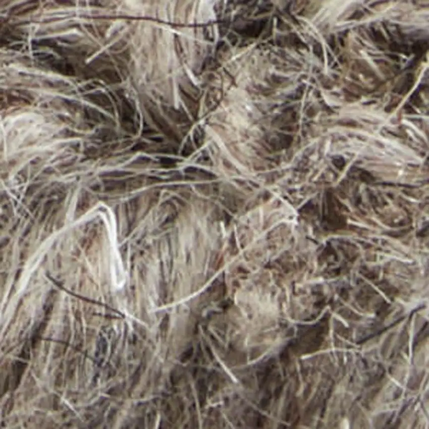 Blue And Ivory Wool Abstract Hand Tufted Area Rug Photo 3