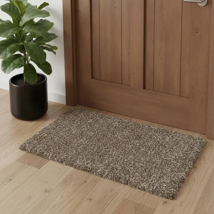 Blue And Ivory Wool Abstract Hand Tufted Area Rug Photo 1