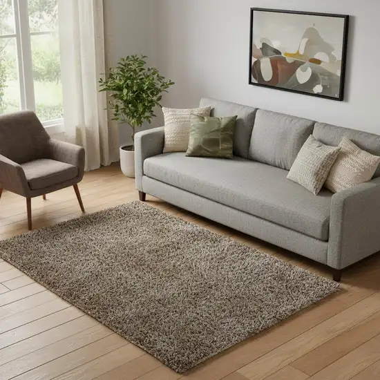 Blue And Ivory Wool Abstract Hand Tufted Area Rug Photo 1