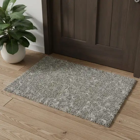 Blue And Ivory Wool Abstract Hand Tufted Area Rug Photo 1