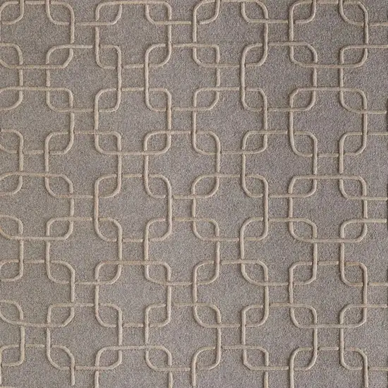 Blue And Ivory Wool Floral Hand Tufted Area Rug Photo 3