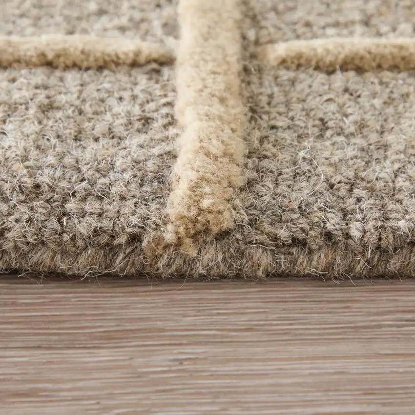 Blue And Ivory Wool Floral Hand Tufted Area Rug Photo 9