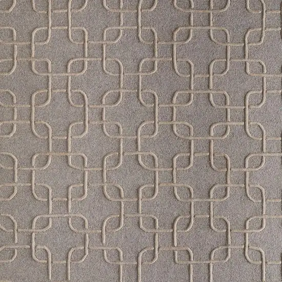 Blue And Ivory Wool Floral Hand Tufted Area Rug Photo 3