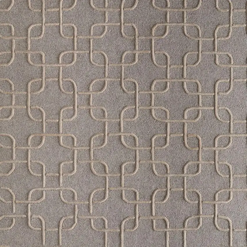 Blue And Ivory Wool Floral Hand Tufted Area Rug Photo 3