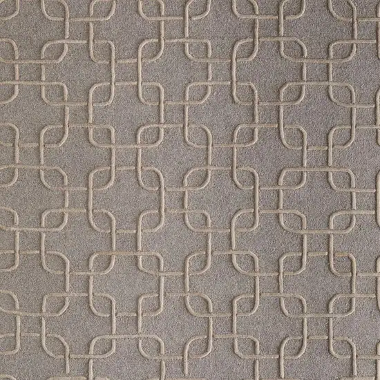 Blue And Ivory Wool Floral Hand Tufted Area Rug Photo 3