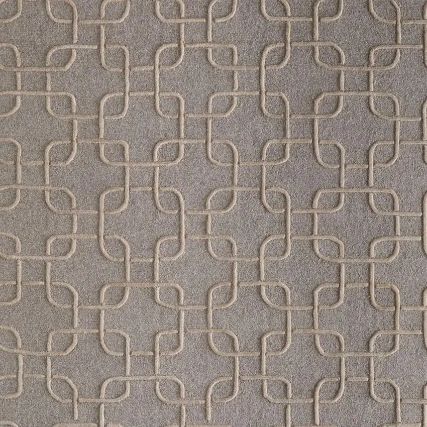 Blue And Ivory Wool Floral Hand Tufted Area Rug Photo 3