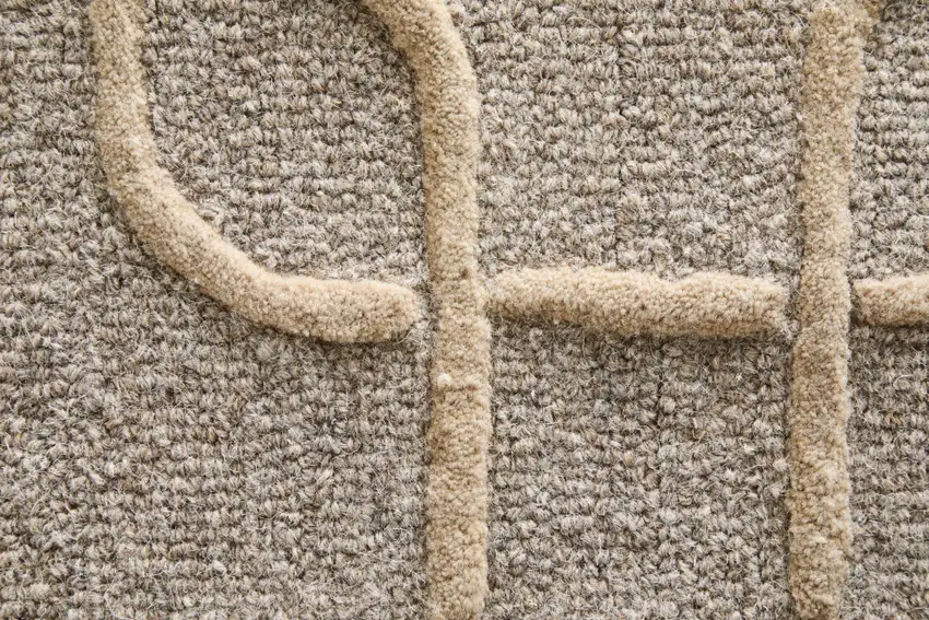 Blue And Ivory Wool Floral Hand Tufted Area Rug Photo 7