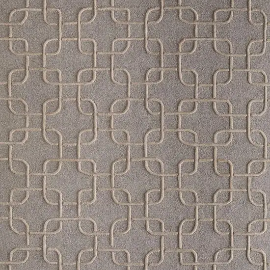 Blue And Ivory Wool Floral Hand Tufted Area Rug Photo 3