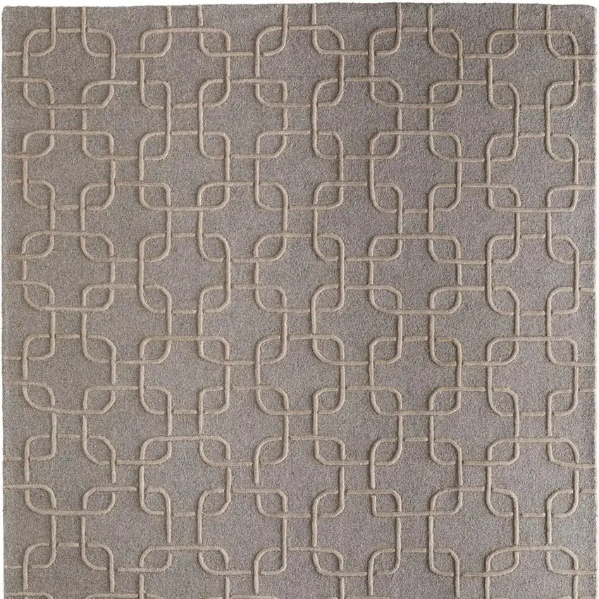 Blue And Ivory Wool Floral Hand Tufted Area Rug Photo 4