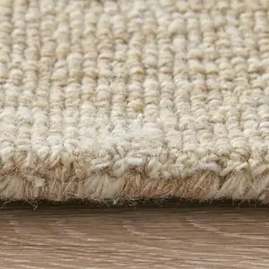 Photo of Blue And Ivory Wool Floral Hand Tufted Area Rug