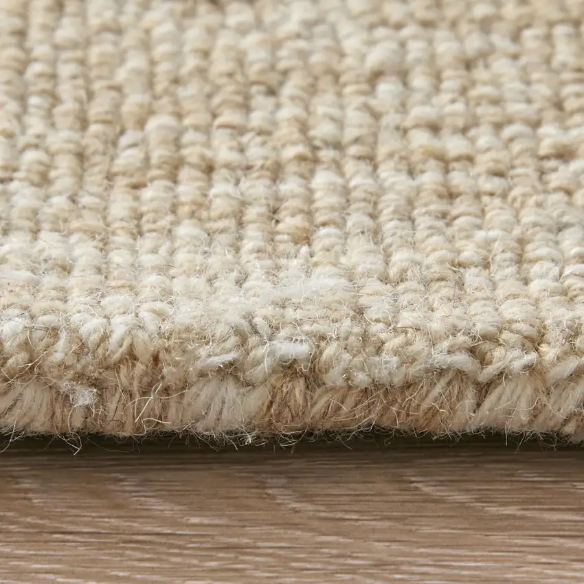 Blue And Ivory Wool Floral Hand Tufted Area Rug Photo 2