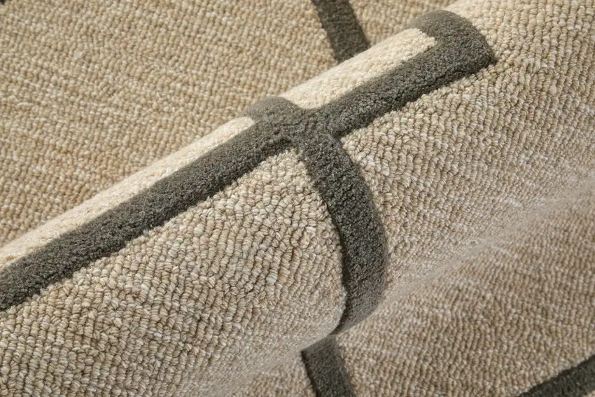 Blue And Ivory Wool Floral Hand Tufted Area Rug Photo 9