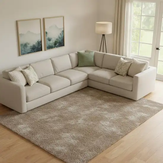 Blue And Ivory Wool Floral Hand Tufted Area Rug Photo 1